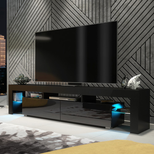 Unit stand cabinet black - tv,