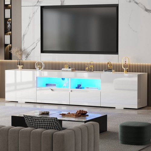 200cm high gloss - gloss, white