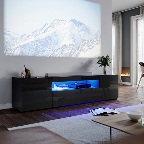 Black 200cm high - black, tv