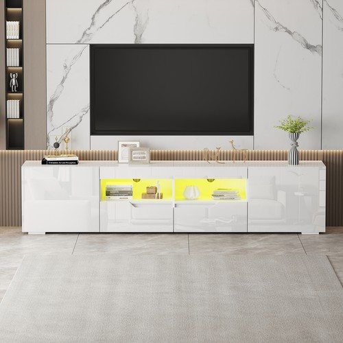 200cm white high - gloss, tv